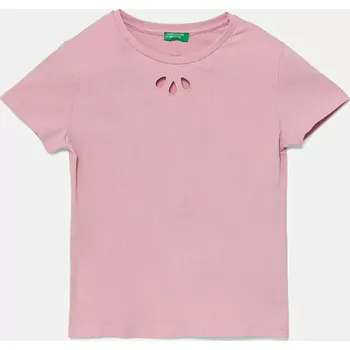 Dětské tričko United Colors of Benetton růžová barva, 3P4ZC10O0 3P4ZC10O0.G.Seasonal 30X, vel. 160