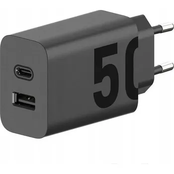 Originální nabíječka MOTOROLA Type C + USB A 50W MC502 černá volně ložená