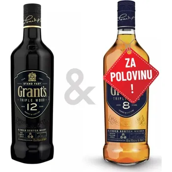 Whisky AKCE: Grant´s Triple Wood 12YO 0,7L + Grant´s Triple Wood 8YO 0,7L za polovinu