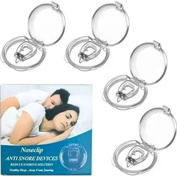 Pomůcka proti chrápání a spánkové apnoe Klip na nos proti chrápání | Pomůcka proti chrápání - 4ks v krabici