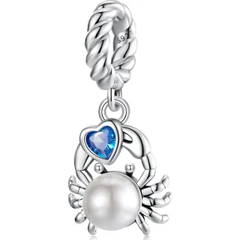 Přívěsek Elenys stříbrný platinovaný visací přívěsek Krab