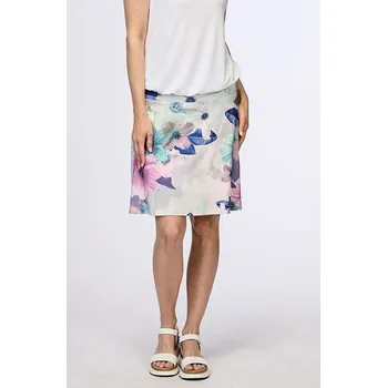 Dámská sukně Letní širší dámská sukně s lila květy 133 velikost L