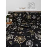 Saténové povlečení - Pampelišky černé