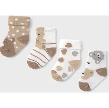 Sada 4 ponožek pro nejmenší Mayoral 9867/68 - vel. 3m,12m,18m v dárkové krabičce - 86 (18 měs.)