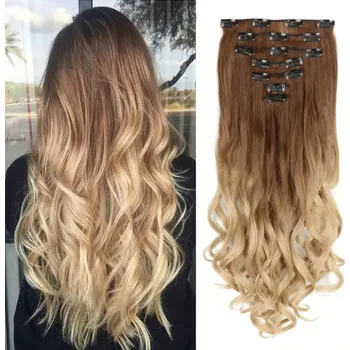 Příčesek Clip in sada OMBRE vlnitá - odstín 10T16