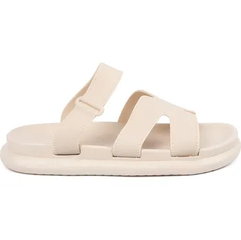 Dámské pantofle Světle béžové dámské nazouváky na ploché podrážce CK321P-BE Velikost: 38