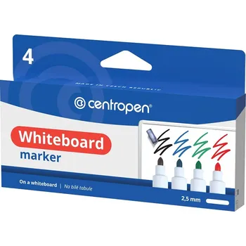 Značkovač Centropen, 8559-4, stíratelný, 2,5 mm, sada 4 kusy