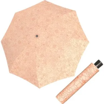 Deštník Doppler Fiber Mini Giardino soft orange - dámský skládací deštník