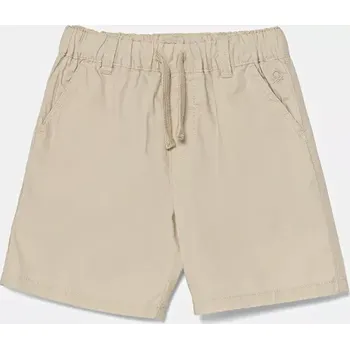 Chlapecké kraťasy Dětské bavlněné šortky United Colors of Benetton béžová barva, nastavitelný pas, 4AC7G902O 4AC7G902O.P.Seasonal 12X, vel. 82