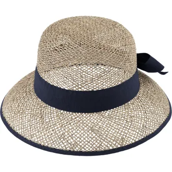 Klobouk Fiebig - Headwear since 1903 Slaměný malý cloche s modrou stuhou - Fiebig Velikost: 59 cm (L)