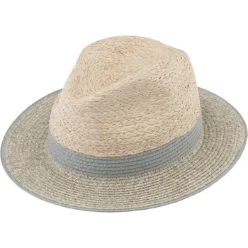 Klobouk Fiebig - Headwear since 1903 Letní šedá crushable fedora klobouk od Fiebig - Traveller Raffia Velikost: 55 cm (S)