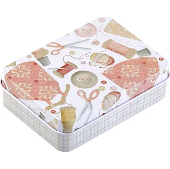 Organizér galanterie Plechová krabička na šití