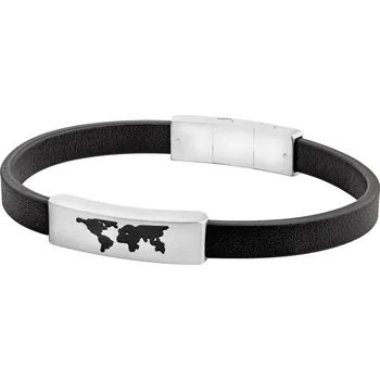 Náramek Náramek z ušlechtilé oceli - mapa světa - AZ528-8932