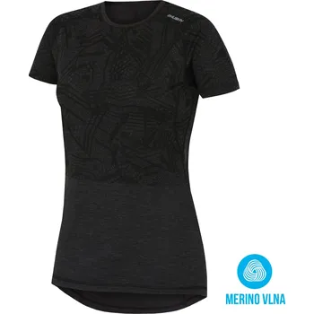 Dámské tričko Husky Merino termoprádlo Dámské triko s krátkým rukávem XL, černá