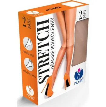 Dámské punčochy Podkolenky Stretch 2 páry hnědá vel.38