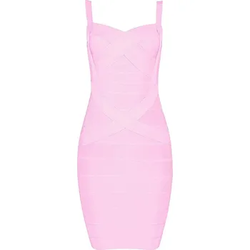 Dámské šaty Sexy přiléhavé letní party šaty Barva: Růžová, Míry: M
