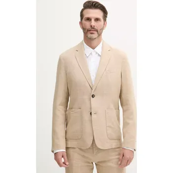 Plátěné sako United Colors of Benetton 23B3UW014 béžová 80X, vel. 48