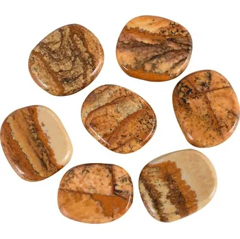 Přírodní čakrové kameny 30x22x7 mm | energetický krystal, duchovní energie 7 ks - obrázek jaspis