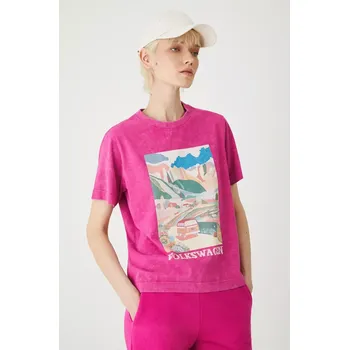 Dámské tričko Bavlněné tričko Medicine dámské, fialová barva RS25.TSDA70 44X, vel. M