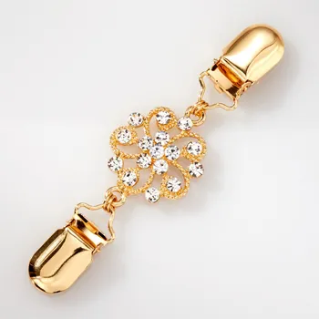 Hodinky 3Pagen Třpytivá spona zlatá 3,5 x 12 cm