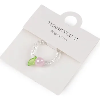 Prsten Prsten pružný z broušených korálků s AB efektem, barva 2 růžová nejsv.