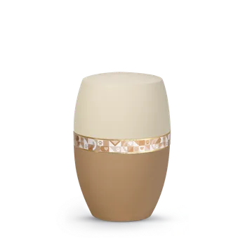 Smuteční dekorace Zvířecí urna Infinity Artist - Creme/Sand 1,5l