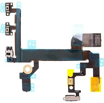 Flex s mikrospínači POWER, VOLUME, přepínač MUTE, blesk kamery a vrchní mikrofon pro Apple iPhone SE - kvalita A