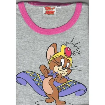 Dívčí pyžamo Taro, dětské pyžamo 554-T&J, šedá/růžová, vel. 128