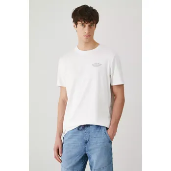 Bavlněné tričko Medicine pánské, bílá barva, s potiskem RS25.TSM715 00X, vel. S