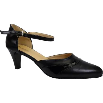 Dámské sandále Letní vycházková obuv, De-Plus, šíře G 1/2, černá: Černá Hladká kůže 27,3 42 G 1/2 - lehce rozšířená (17675-17675)