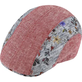 Čepice Fiebig - Headwear since 1903 Pánská letní bordo bekovka patchwork - Fiebig since 1903 Velikost: 61 cm (XL)