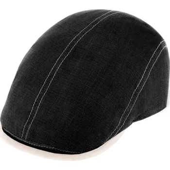 Čepice Fiebig - Headwear since 1903 Pánská černá letní bekovka s UV faktorem 50 - Fiebig since 1903 - 100 % len Velikost: 58 cm