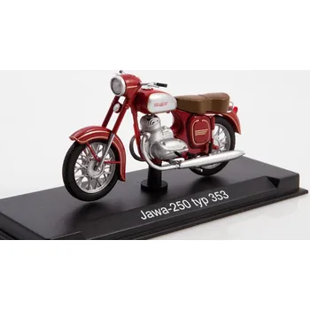 autíčko JAWA 250/353 1:24 - MODIMIO Naše Motocykly Collections časopis s modelem #13 + darek Figurka-KIT