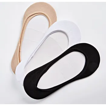 Dámské pantofle 3Pagen 3 páry ponožek černá, bílá, tělová L