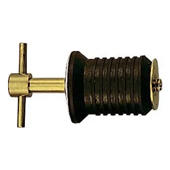 Fitinka Mosazná vypouštěcí zátka s otočným kolíkem o průměru 22,7 mm