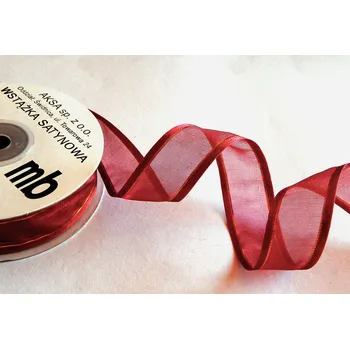 Stuha Stuha šifonová ozdobná s lurexem, WOA4058, šíře 38 mm/ 1 metr