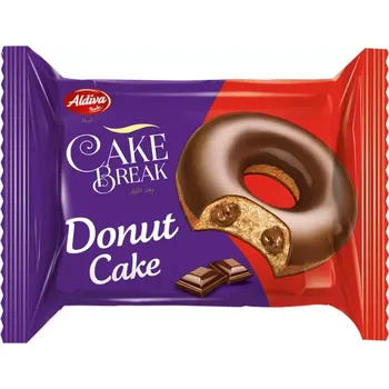 Donut DONUT CAKE 40 g s čokoládovou náplní - balení 24 ks (Jemné pečivo s karamelovou náplní / v polevě)