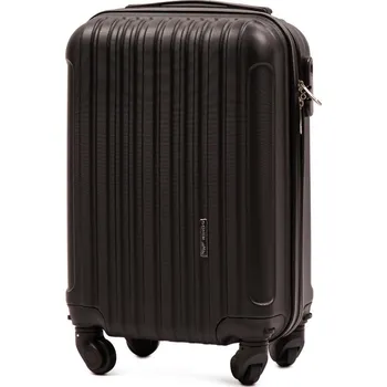 Černý skořepinový cestovní kufr FLAMINGO vel. S 2011, Cabin suitcase Wings S, Black Velikost: S