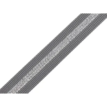 Popruh polypropylenový oboustranný s lurexem šíře 25 mm