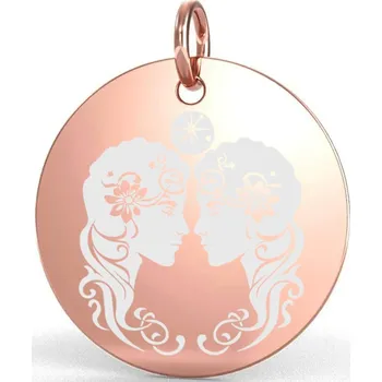 Přívěsek Přívěsek stříbro rose gold zvěrokruh blíženci 16 mm