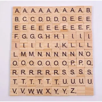 Dřevěná hračka Dřevěné písmenkové kostky pro tvoření a dekorace | dřevěná sada, dekorační kostky - Velké písmeno