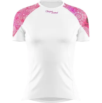 Dámské funkční triko krátký rukáv PINK MANDALA bílá Bamboo Light New