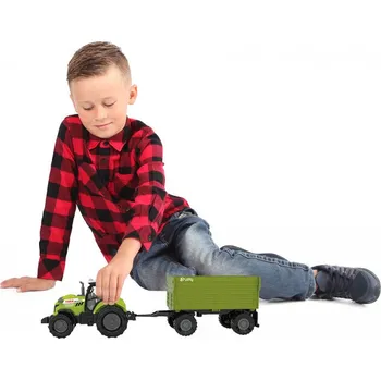 Hračka Traktor se zvukem a světlem s vlečkou
