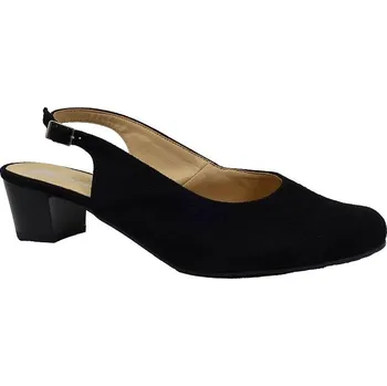 Dámské sandále Letní vycházková obuv, De-Plus, šíře G 1/2, černá: Černá Nubuk, velur (semiš) 28,7 44 G 1/2 - lehce rozšířená (5149-5151)