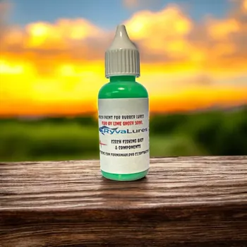 RYVALURES-SOFTBAIT PAINT UV LIME GREEN 30ML. (BARVA NA GUMOVÉ NÁSTRAHY)