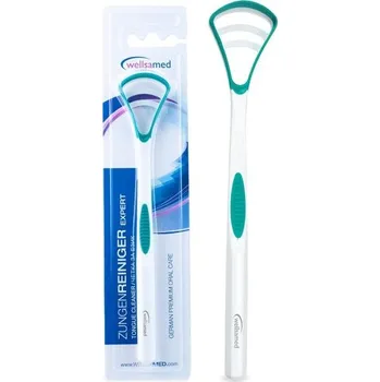 Péče o chrup Wellsamed škrabka na jazyk - zelená