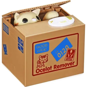 Pokladnička Kočička zloděj mincí Ocelot