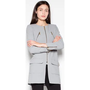 Pánský blejzr Šedý blejzr s krátkým zipem VT038 Grey Velikost: S