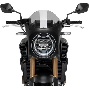 Motodíl Plexi štít PUIG RETRO 21961H kouřová černé pouzdro