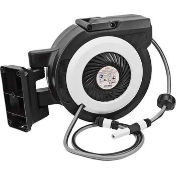 Držák na zahradní hadici KesTek Nástěnný samonavíjecí buben se zahradní hadicí 15 m WSB15